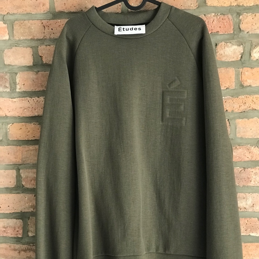 Etudes Olive embossed sweatshirt